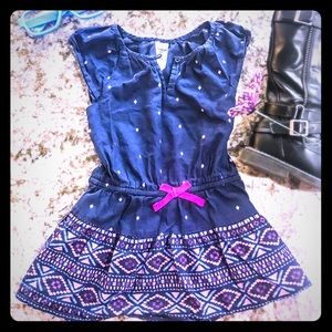 Sold - Tribal Dress Osh Kosh Navy/Pink 2T-3T
